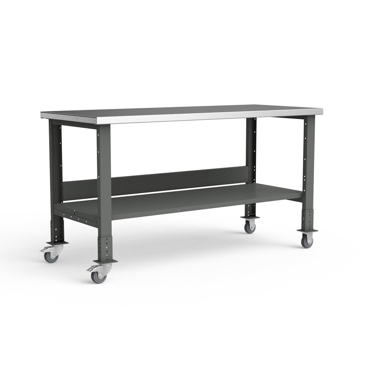 Mobile Workbench - 72"W x 30"D x 34 7/8"H - Stainless Steel Top