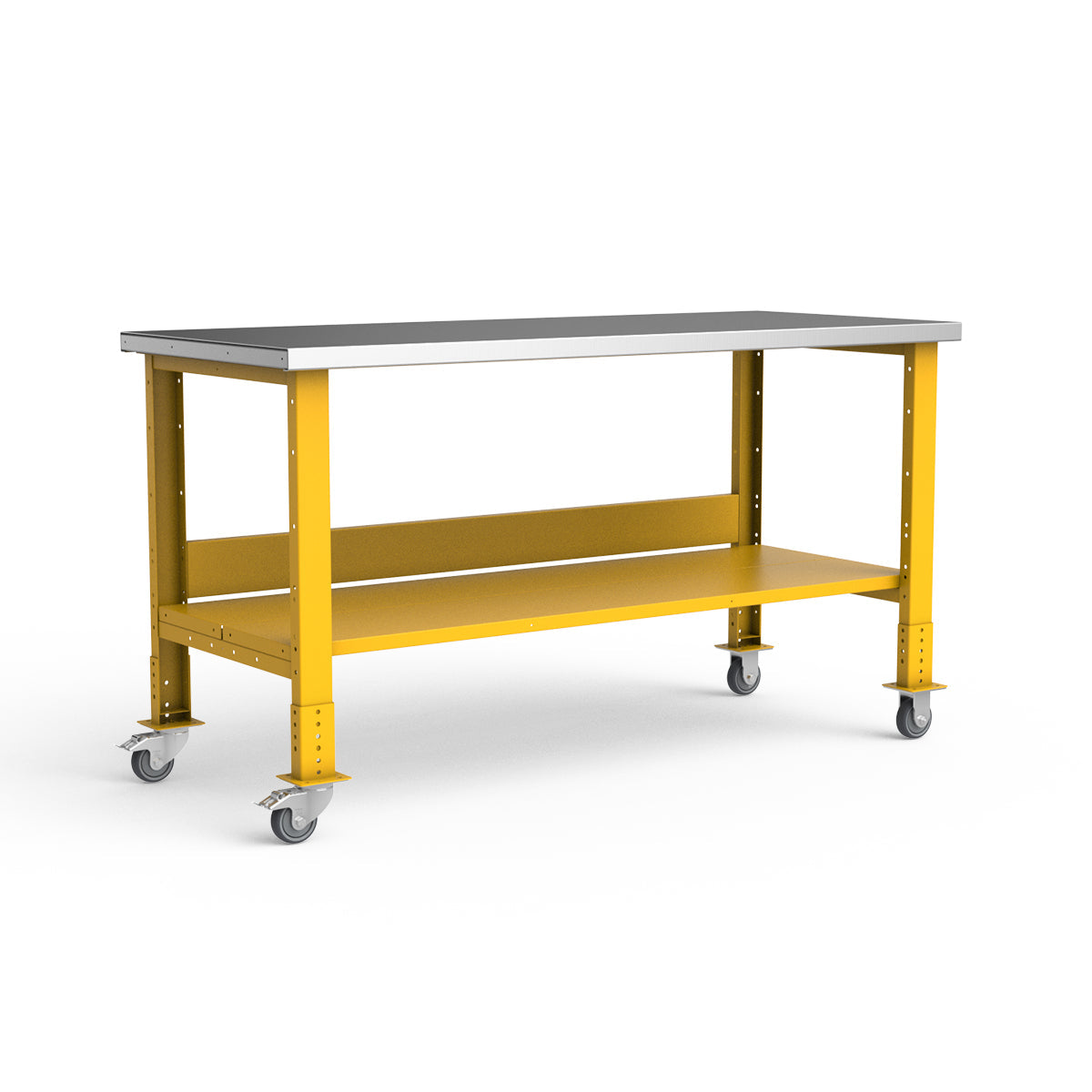Mobile Workbench - 72"W x 30"D x 34 7/8"H - Stainless Steel Top