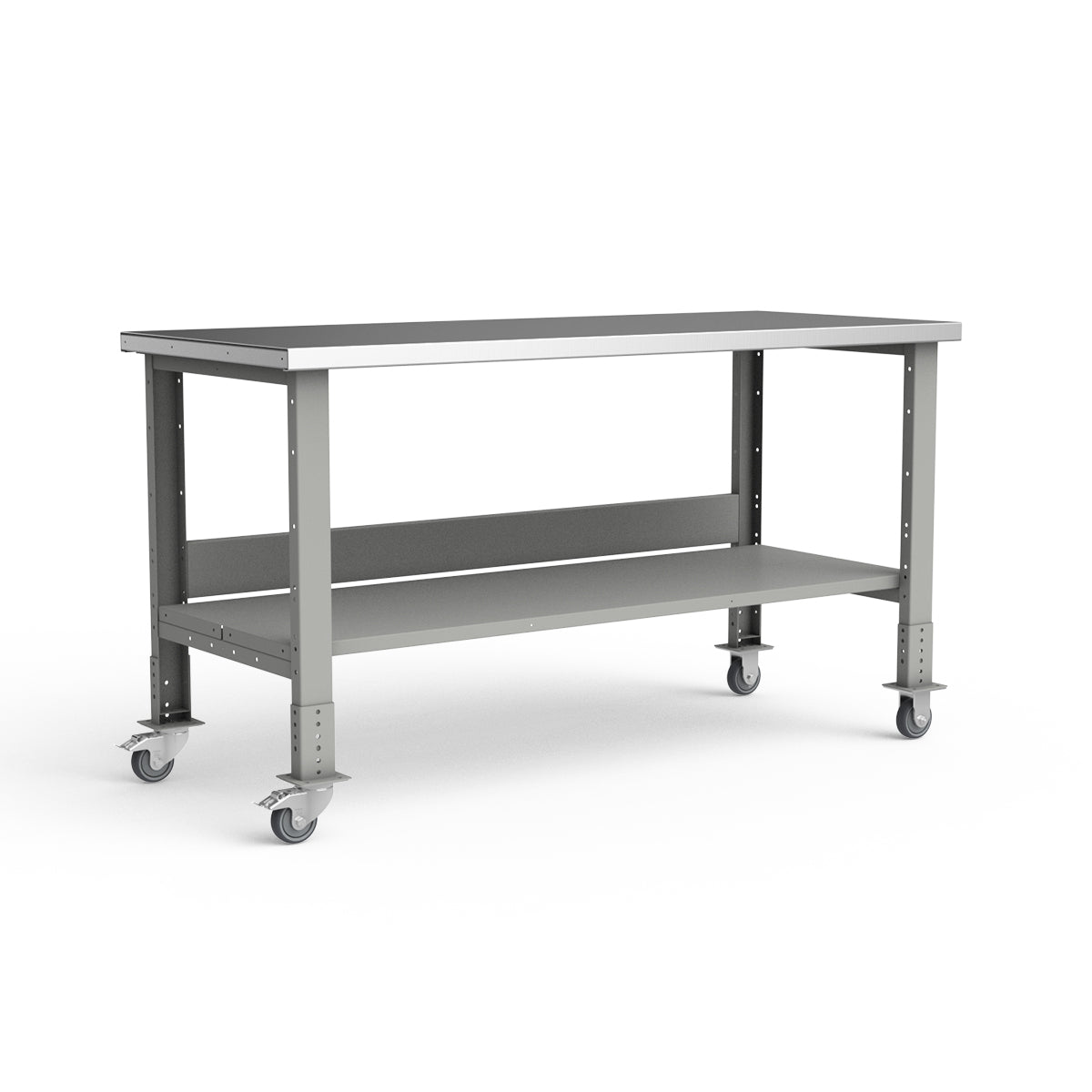 Mobile Workbench - 72"W x 30"D x 34 7/8"H - Stainless Steel Top