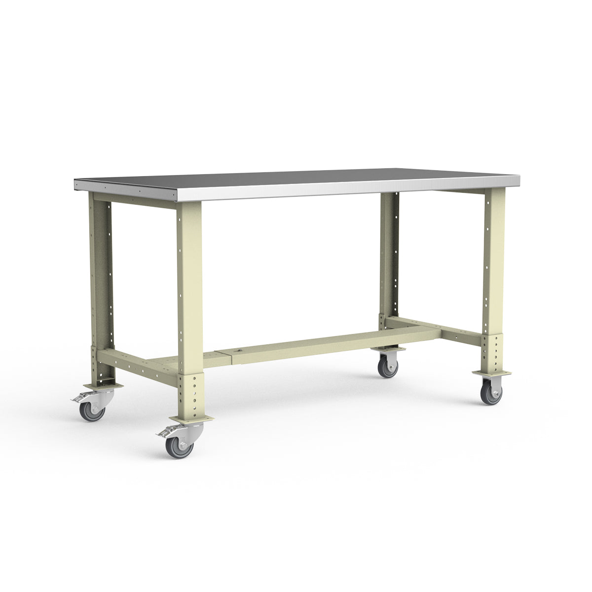 Mobile Workbench - 60"W x 30"D x 34 7/8"H - Stainless Steel Top